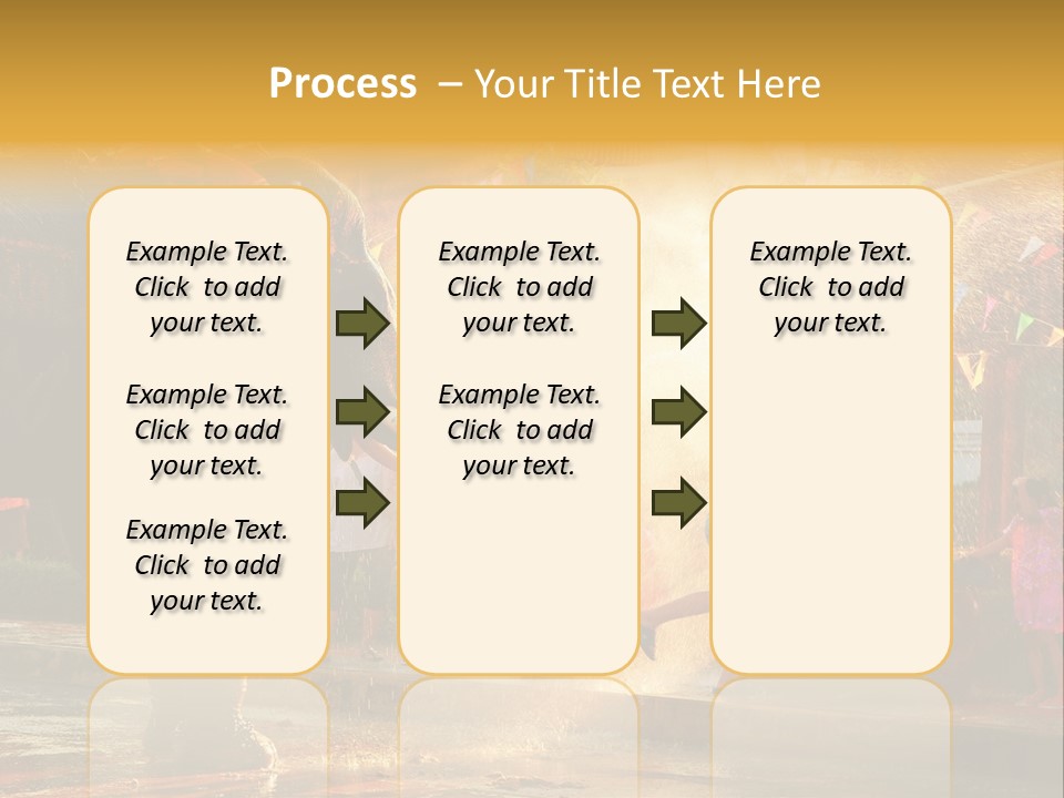 A Man And A Child Riding On The Back Of An Elephant PowerPoint Template