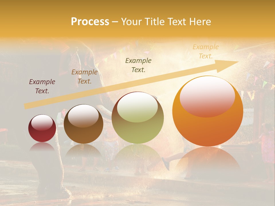 A Man And A Child Riding On The Back Of An Elephant PowerPoint Template