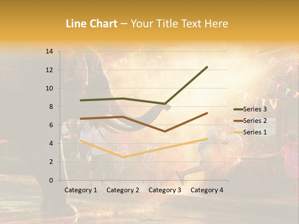 A Man And A Child Riding On The Back Of An Elephant PowerPoint Template