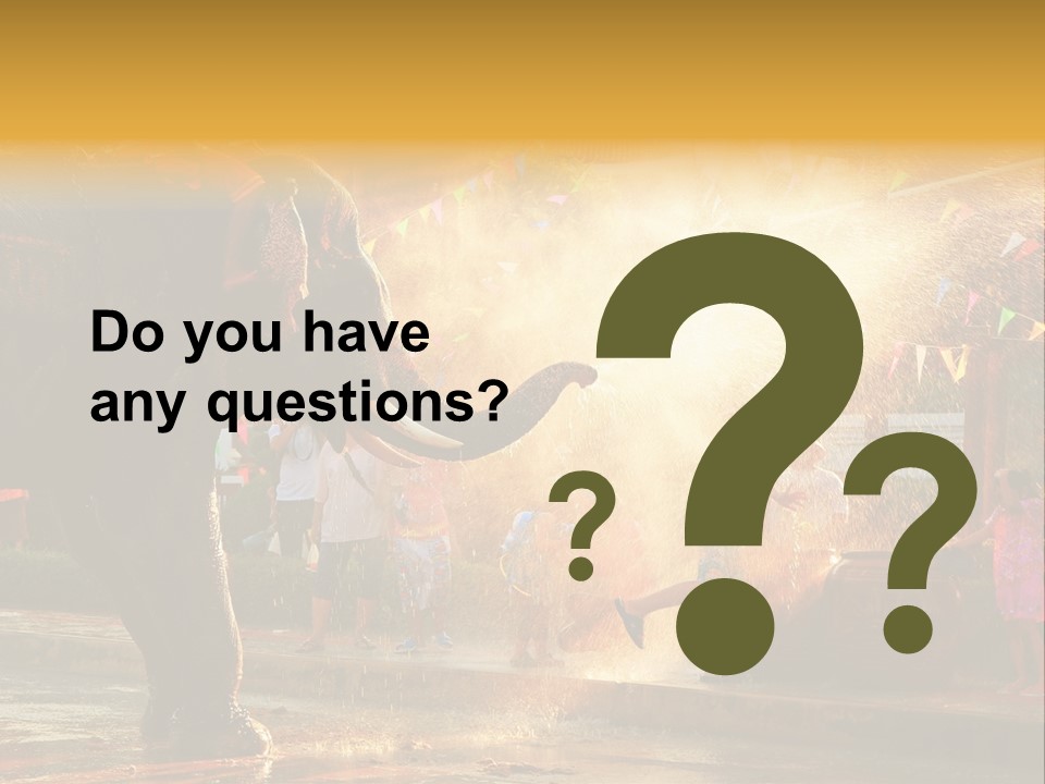 A Man And A Child Riding On The Back Of An Elephant PowerPoint Template