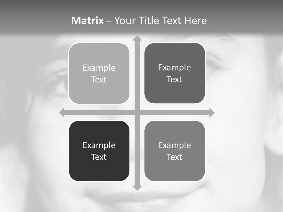 A Young Girl Smiling For The Camera With A Gray Background PowerPoint Template