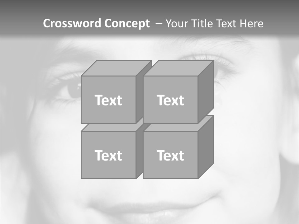 A Young Girl Smiling For The Camera With A Gray Background PowerPoint Template