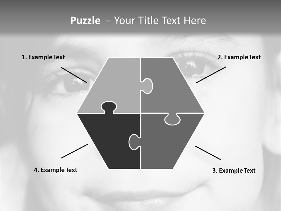 A Young Girl Smiling For The Camera With A Gray Background PowerPoint Template