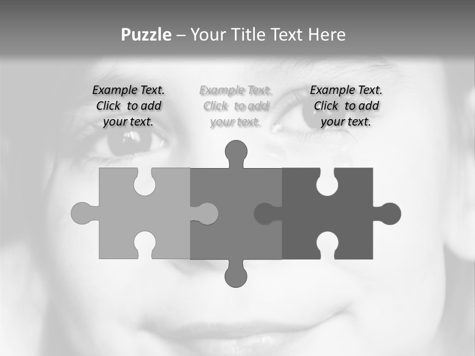A Young Girl Smiling For The Camera With A Gray Background PowerPoint Template