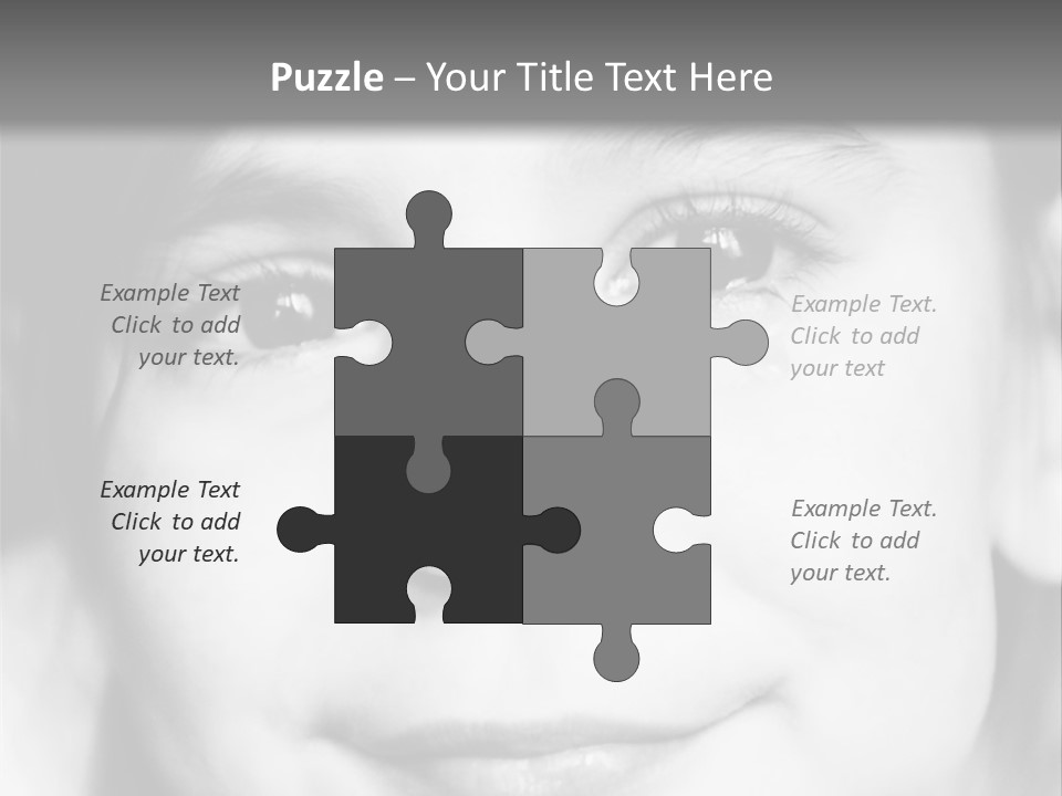 A Young Girl Smiling For The Camera With A Gray Background PowerPoint Template