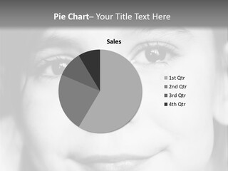 A Young Girl Smiling For The Camera With A Gray Background PowerPoint Template
