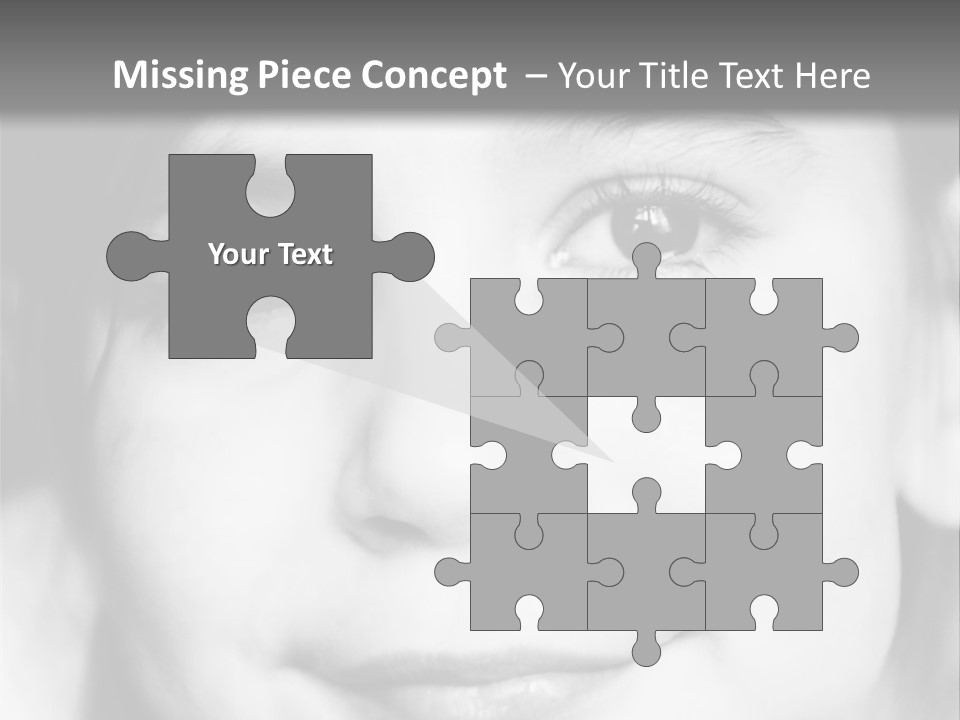 A Young Girl Smiling For The Camera With A Gray Background PowerPoint Template