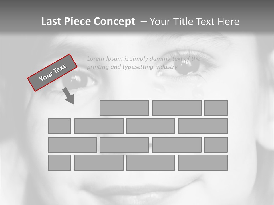 A Young Girl Smiling For The Camera With A Gray Background PowerPoint Template