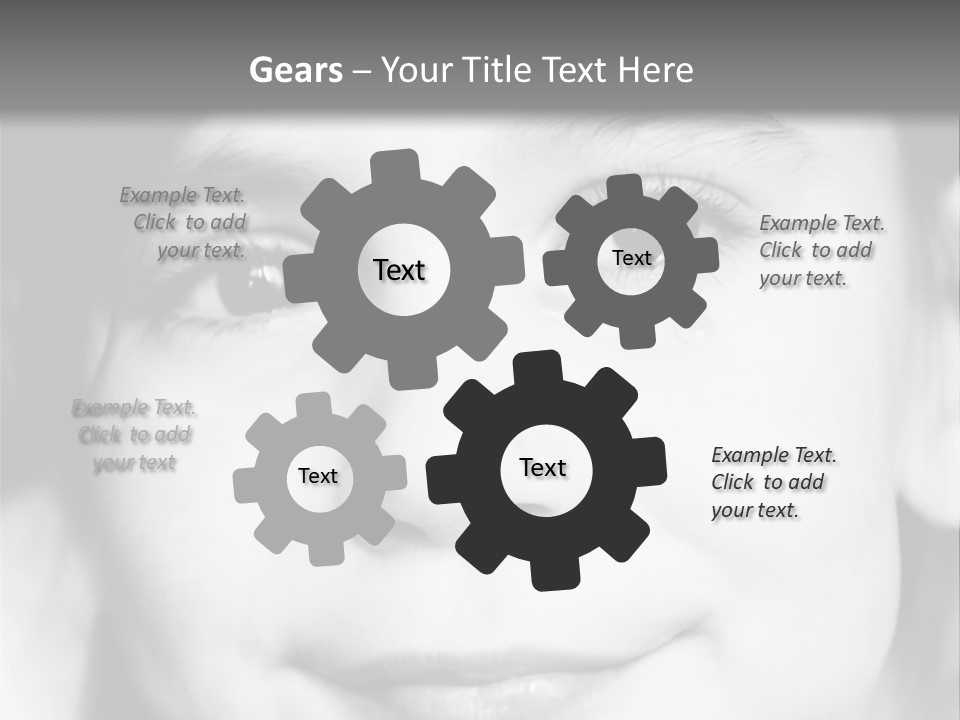 A Young Girl Smiling For The Camera With A Gray Background PowerPoint Template