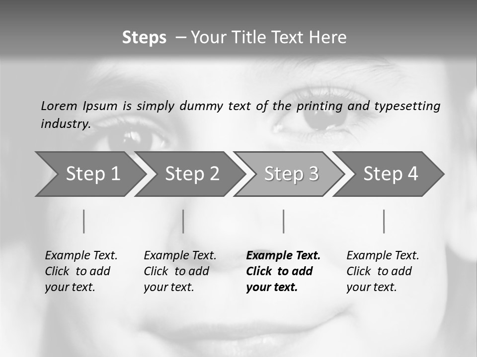 A Young Girl Smiling For The Camera With A Gray Background PowerPoint Template