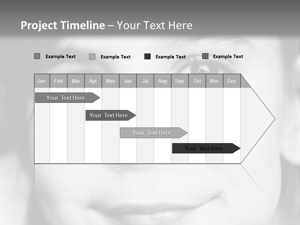 A Young Girl Smiling For The Camera With A Gray Background PowerPoint Template
