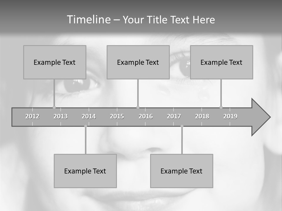 A Young Girl Smiling For The Camera With A Gray Background PowerPoint Template