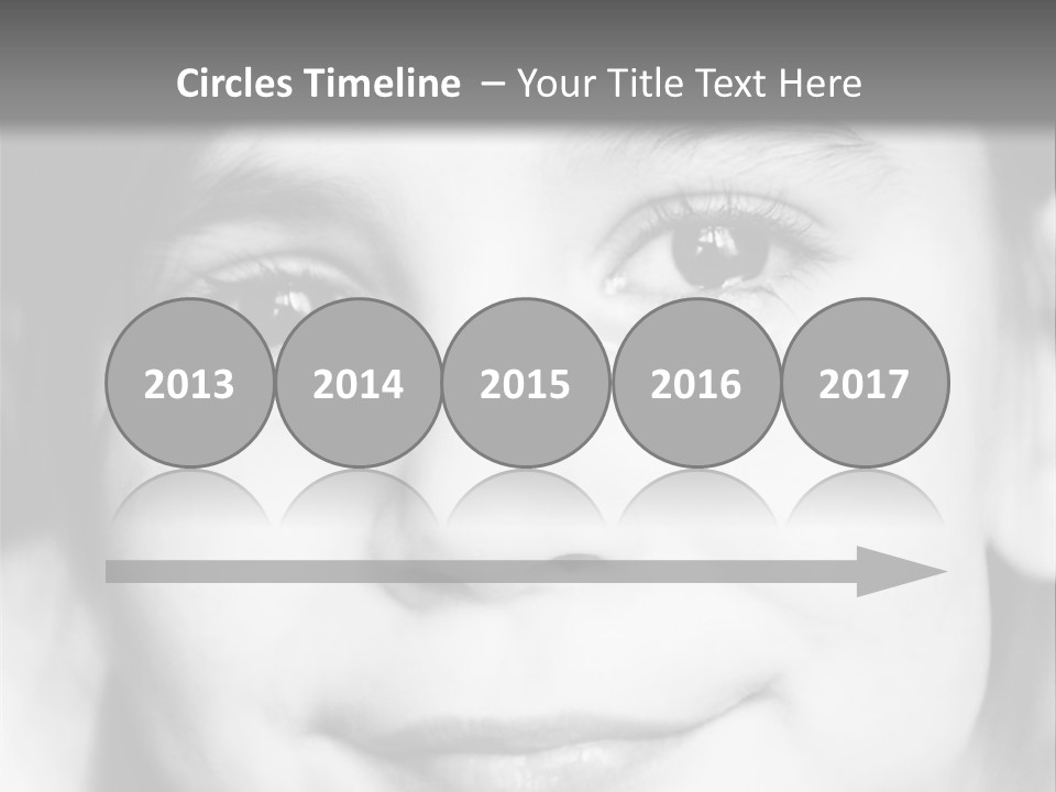 A Young Girl Smiling For The Camera With A Gray Background PowerPoint Template