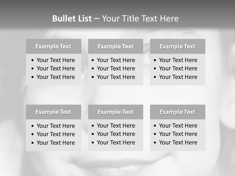 A Young Girl Smiling For The Camera With A Gray Background PowerPoint Template