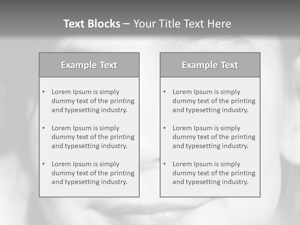 A Young Girl Smiling For The Camera With A Gray Background PowerPoint Template