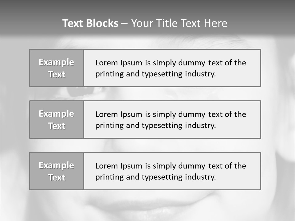 A Young Girl Smiling For The Camera With A Gray Background PowerPoint Template