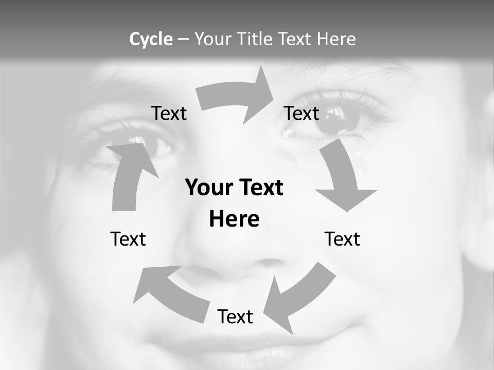 A Young Girl Smiling For The Camera With A Gray Background PowerPoint Template