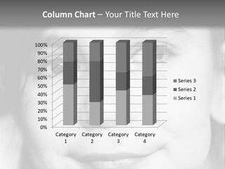 A Young Girl Smiling For The Camera With A Gray Background PowerPoint Template