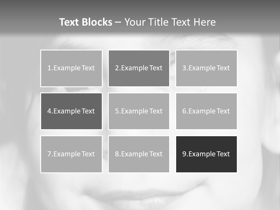 A Young Girl Smiling For The Camera With A Gray Background PowerPoint Template