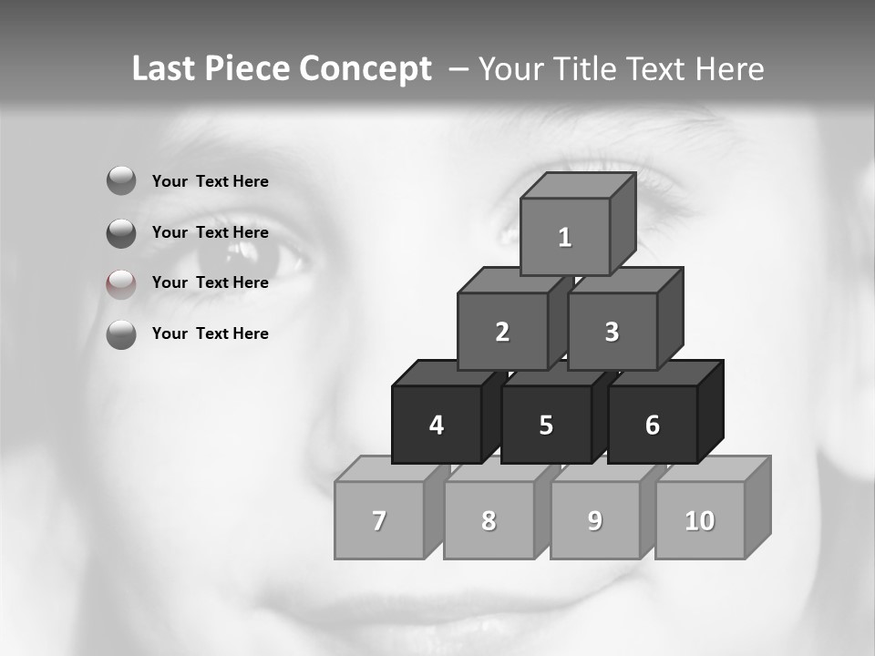 A Young Girl Smiling For The Camera With A Gray Background PowerPoint Template