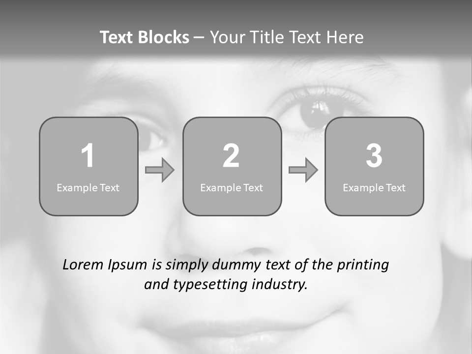 A Young Girl Smiling For The Camera With A Gray Background PowerPoint Template