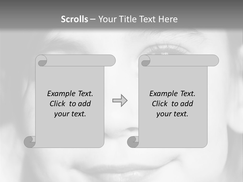 A Young Girl Smiling For The Camera With A Gray Background PowerPoint Template