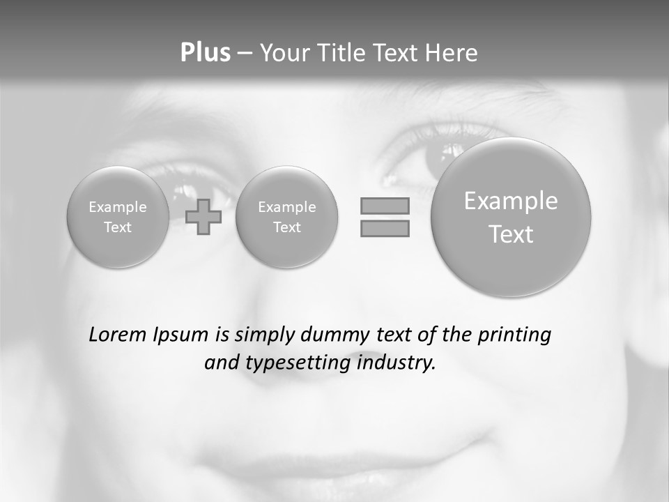 A Young Girl Smiling For The Camera With A Gray Background PowerPoint Template