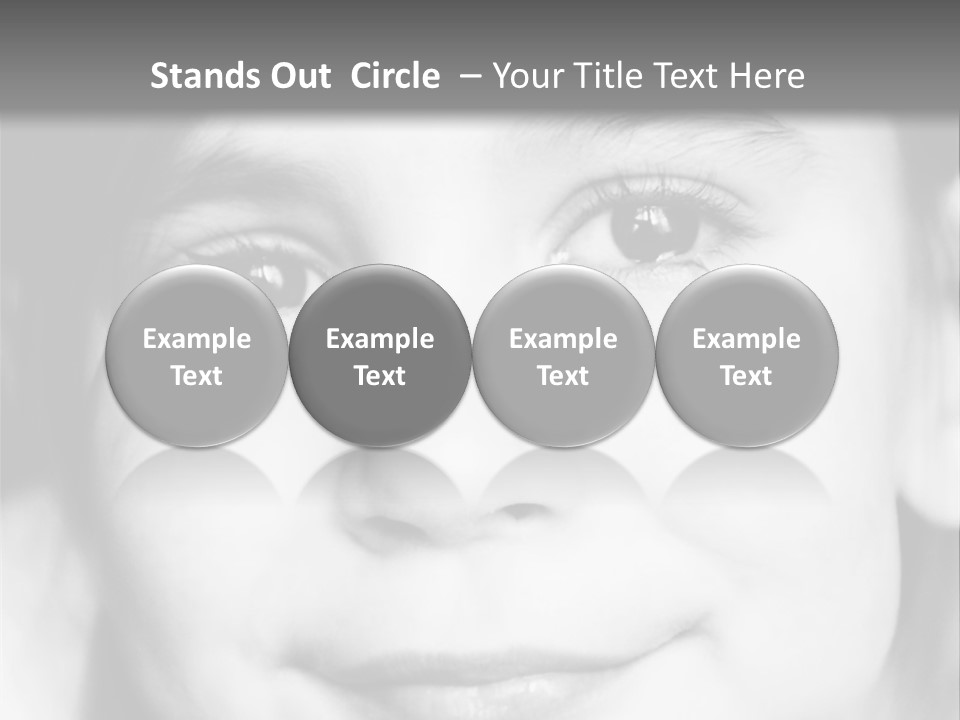 A Young Girl Smiling For The Camera With A Gray Background PowerPoint Template