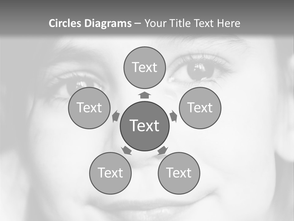 A Young Girl Smiling For The Camera With A Gray Background PowerPoint Template