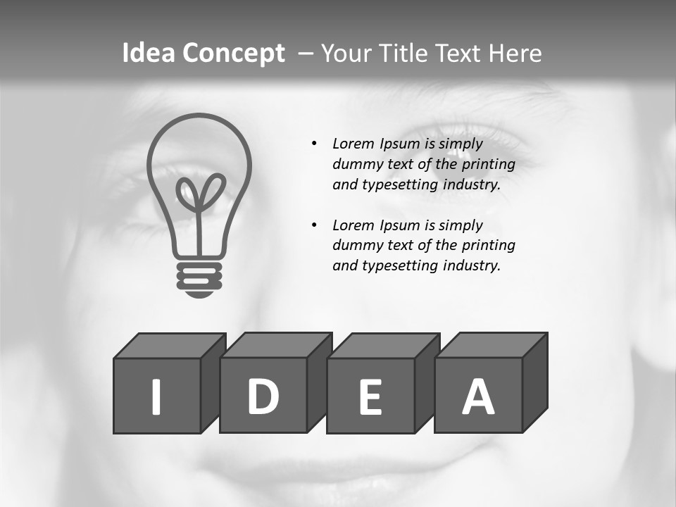 A Young Girl Smiling For The Camera With A Gray Background PowerPoint Template