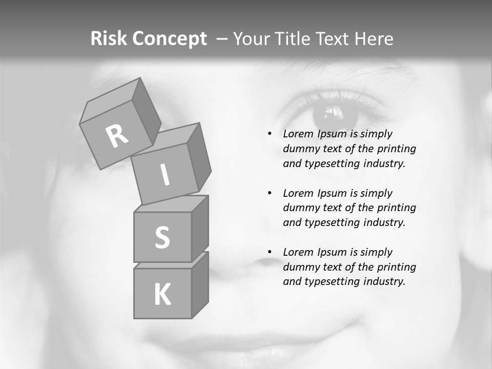 A Young Girl Smiling For The Camera With A Gray Background PowerPoint Template