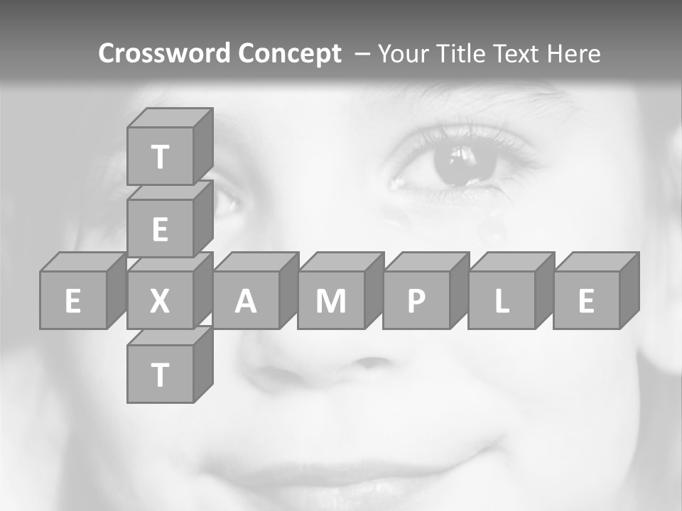 A Young Girl Smiling For The Camera With A Gray Background PowerPoint Template