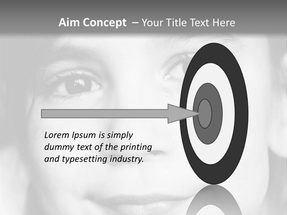 A Young Girl Smiling For The Camera With A Gray Background PowerPoint Template