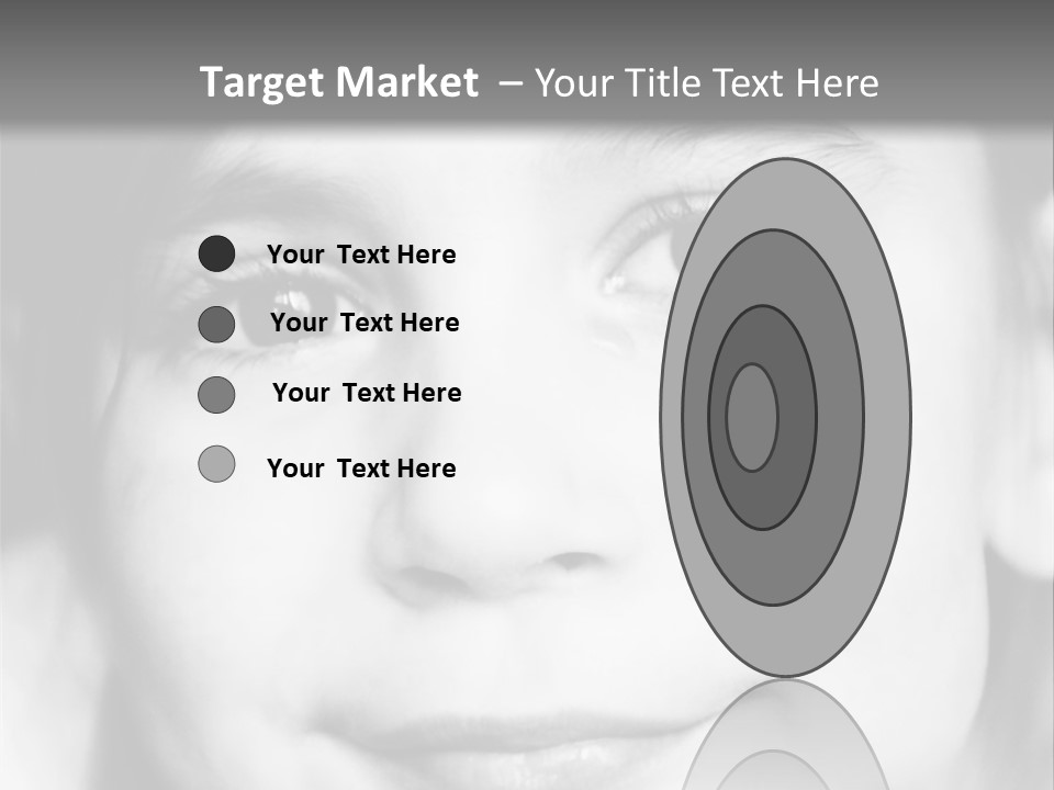 A Young Girl Smiling For The Camera With A Gray Background PowerPoint Template