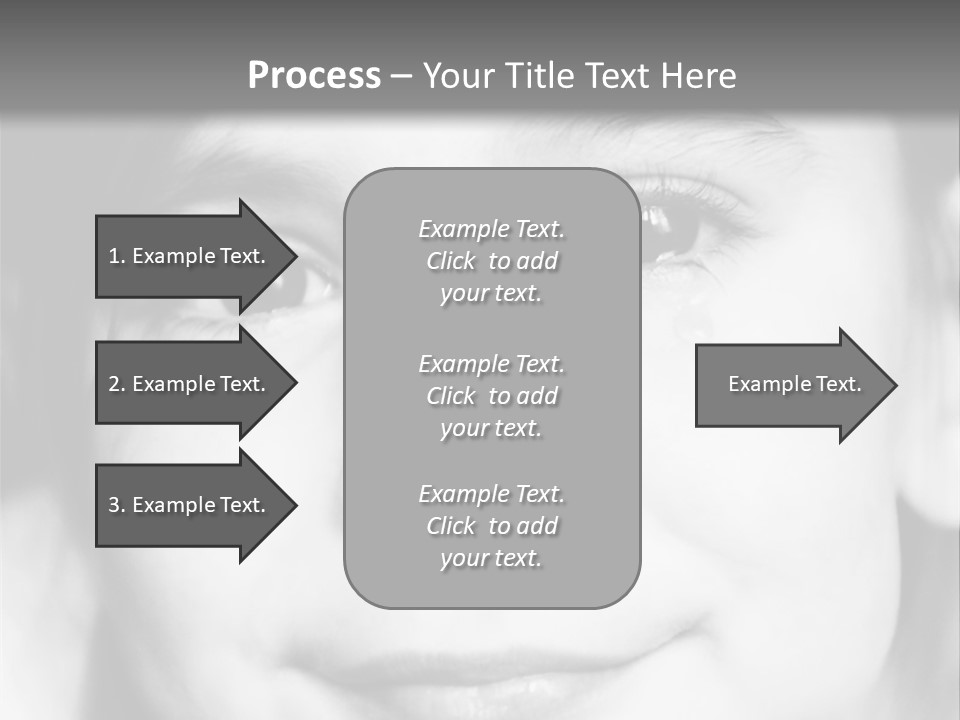 A Young Girl Smiling For The Camera With A Gray Background PowerPoint Template