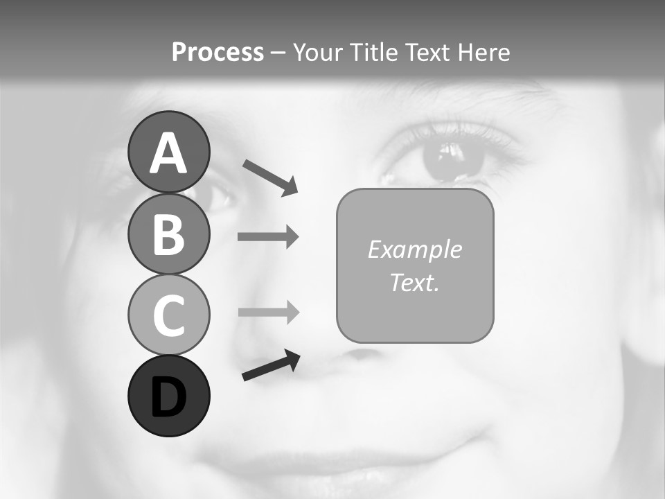 A Young Girl Smiling For The Camera With A Gray Background PowerPoint Template