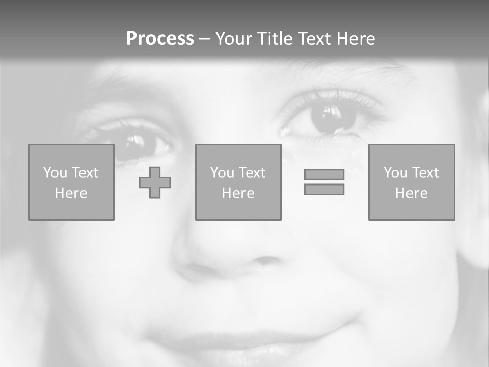 A Young Girl Smiling For The Camera With A Gray Background PowerPoint Template