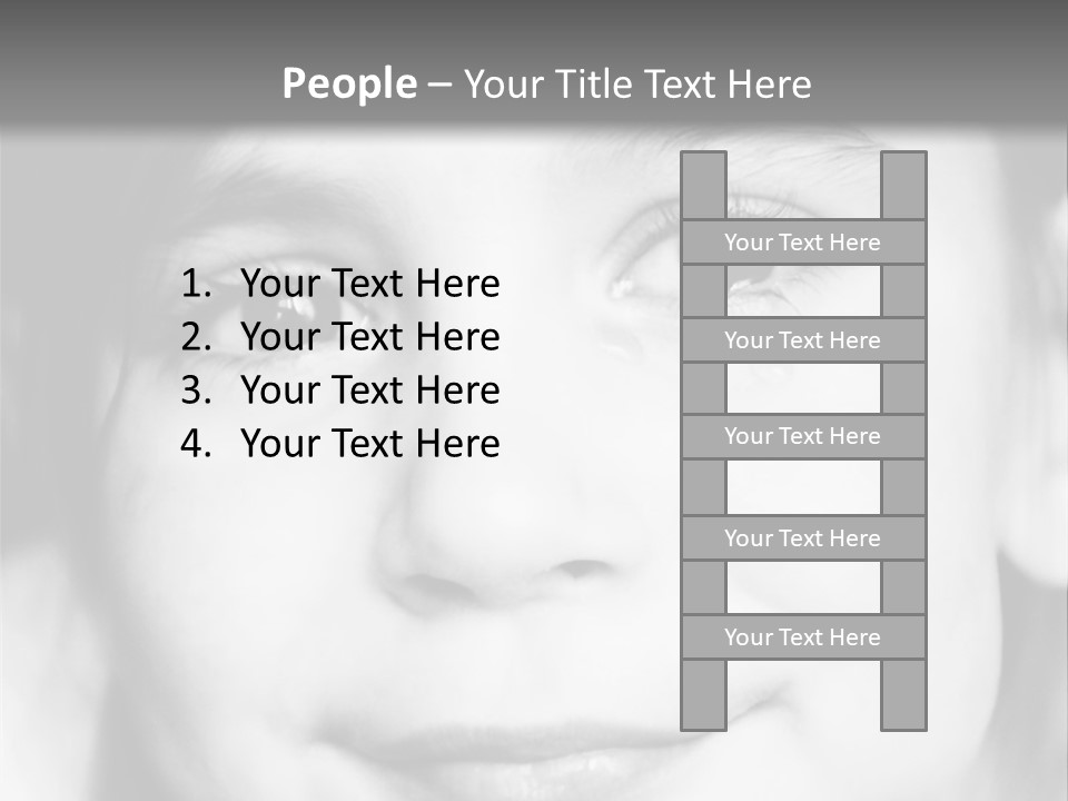 A Young Girl Smiling For The Camera With A Gray Background PowerPoint Template