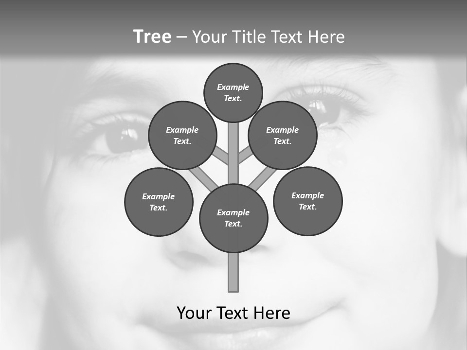 A Young Girl Smiling For The Camera With A Gray Background PowerPoint Template