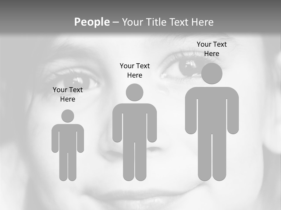 A Young Girl Smiling For The Camera With A Gray Background PowerPoint Template