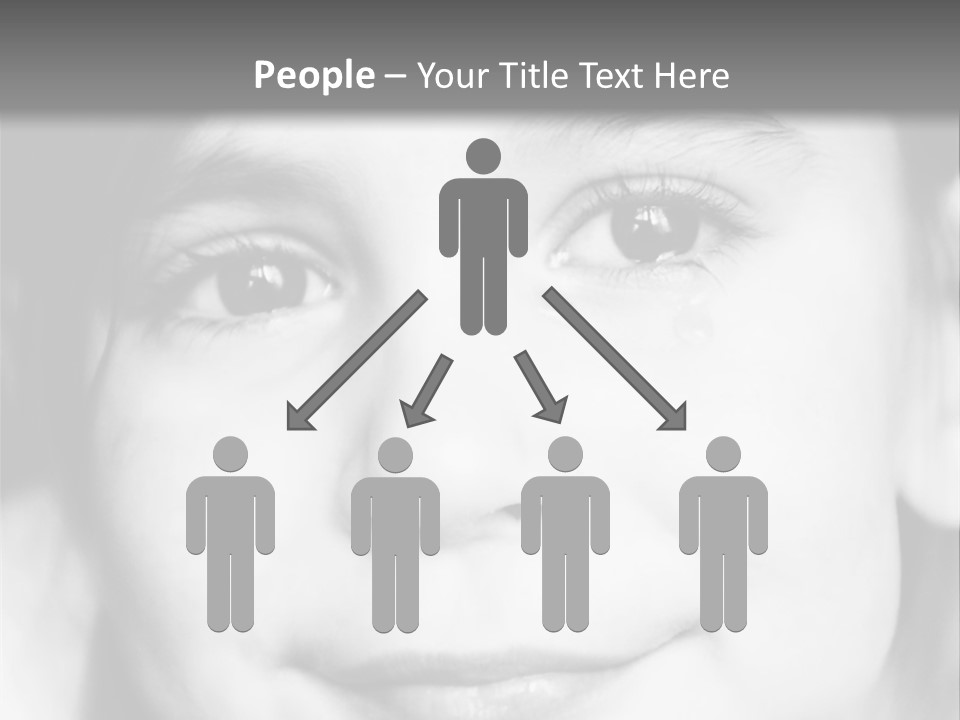A Young Girl Smiling For The Camera With A Gray Background PowerPoint Template