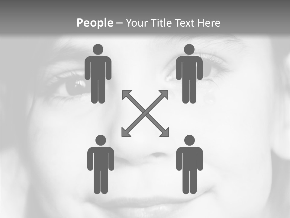 A Young Girl Smiling For The Camera With A Gray Background PowerPoint Template