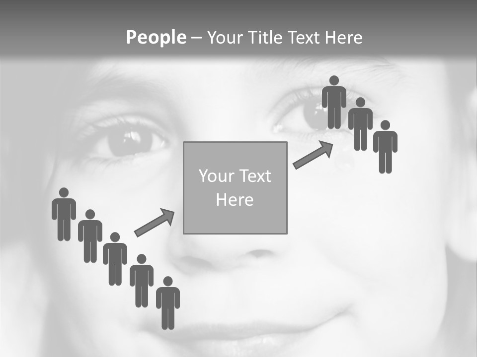A Young Girl Smiling For The Camera With A Gray Background PowerPoint Template