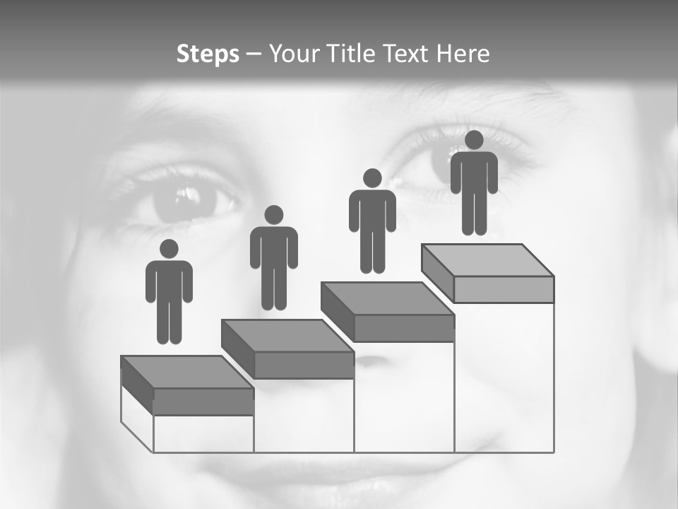 A Young Girl Smiling For The Camera With A Gray Background PowerPoint Template