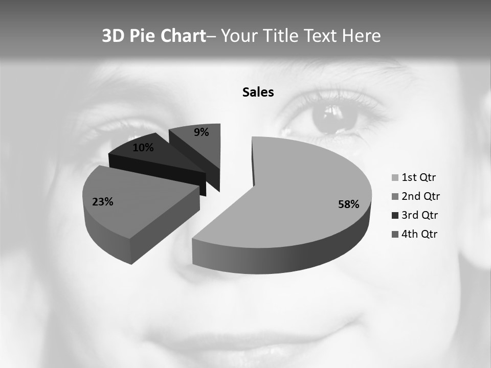 A Young Girl Smiling For The Camera With A Gray Background PowerPoint Template