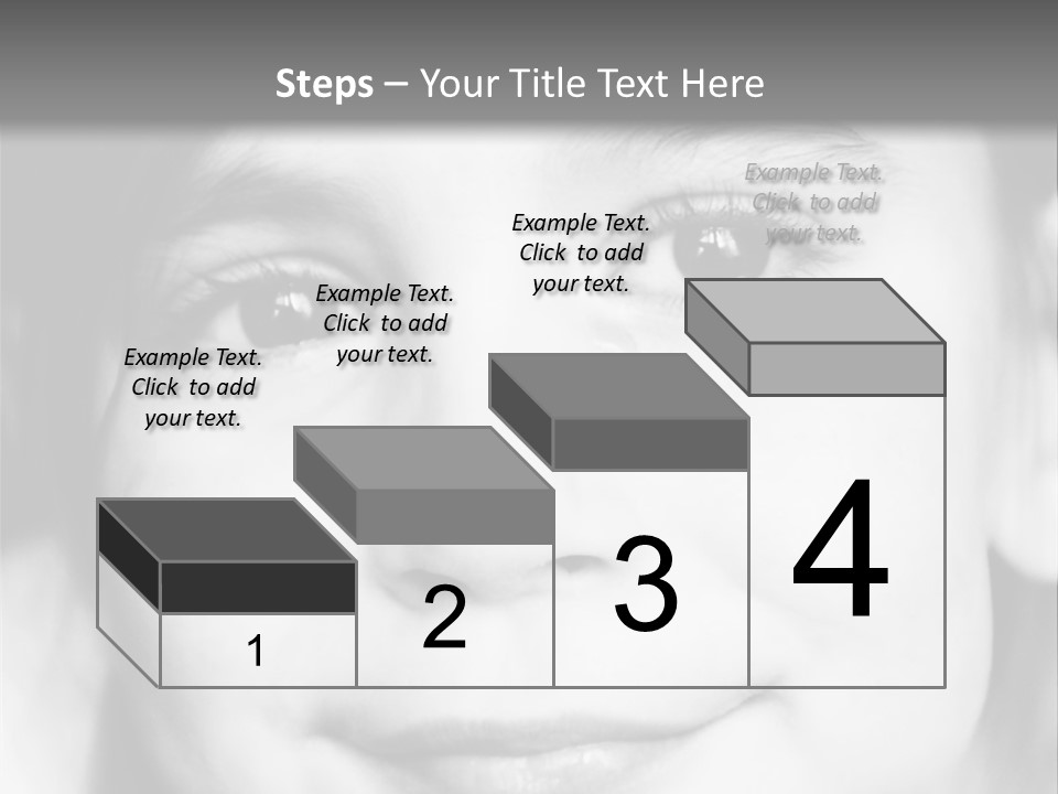 A Young Girl Smiling For The Camera With A Gray Background PowerPoint Template