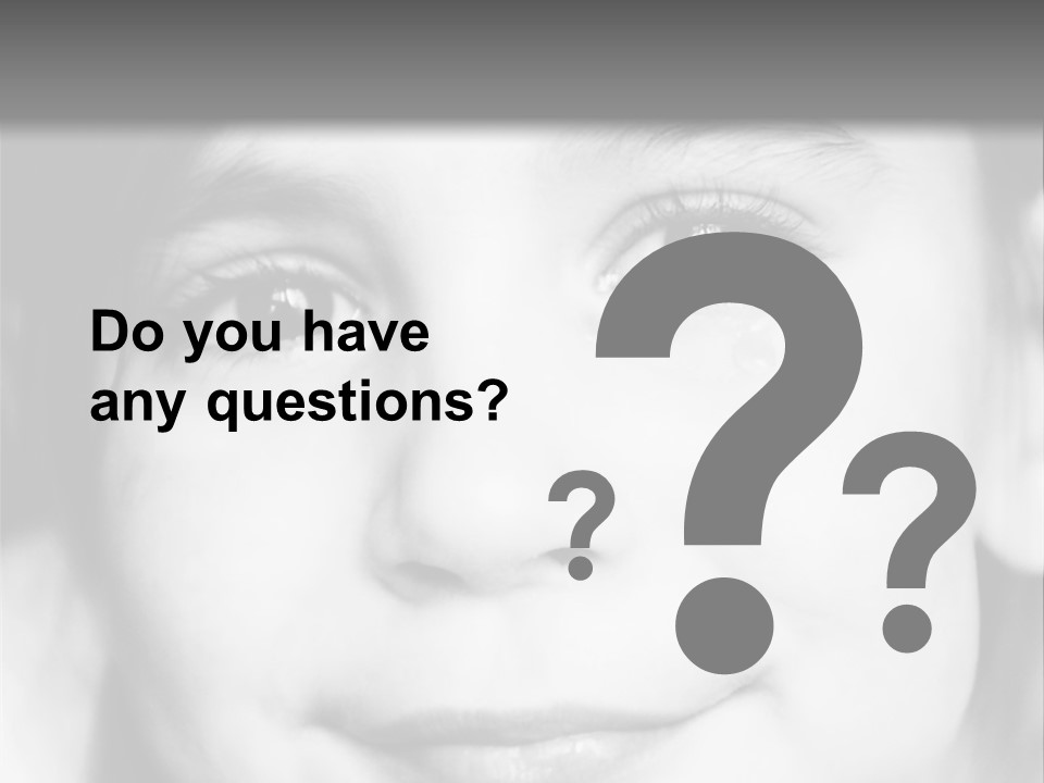 A Young Girl Smiling For The Camera With A Gray Background PowerPoint Template