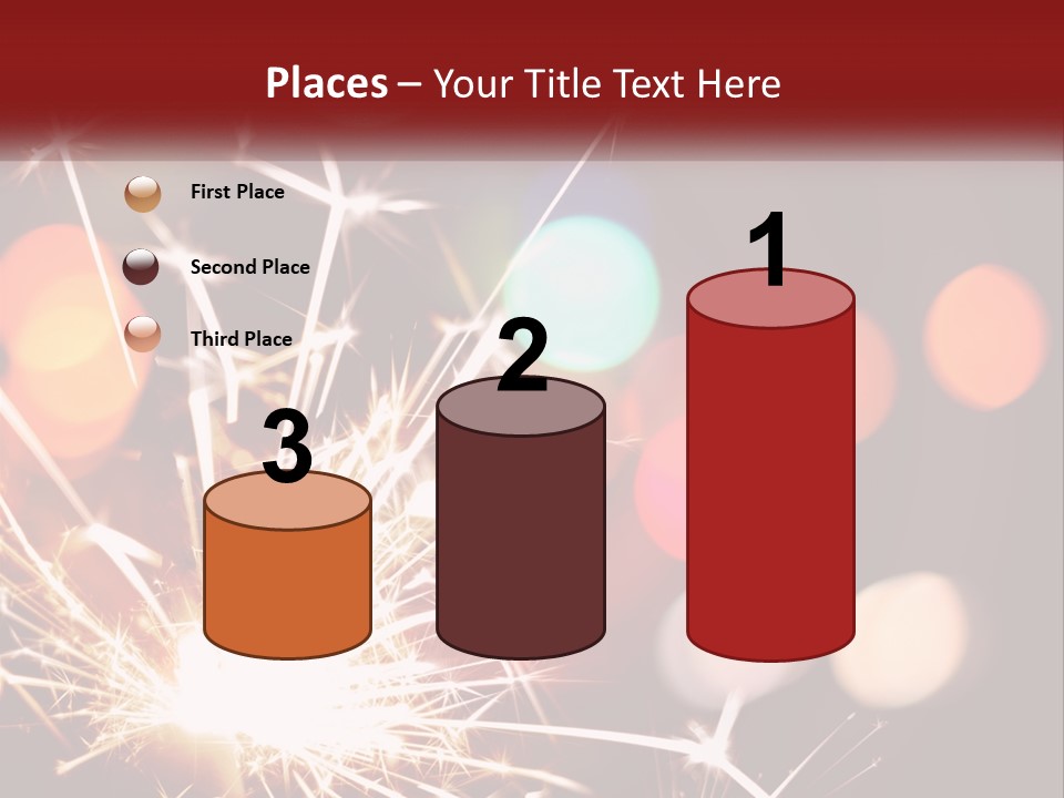 A Fireworks With Blurry Lights In The Background PowerPoint Template