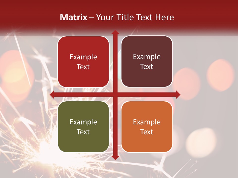 A Fireworks With Blurry Lights In The Background PowerPoint Template