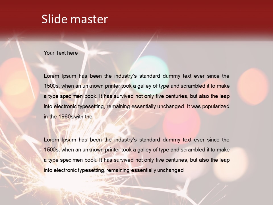 A Fireworks With Blurry Lights In The Background PowerPoint Template